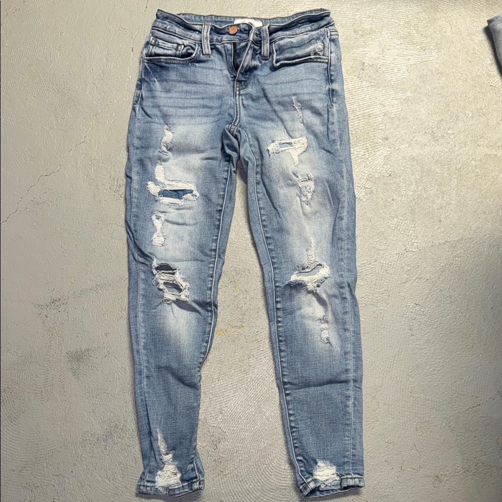 KanCan Light Blue Distressed Skinny Jeans